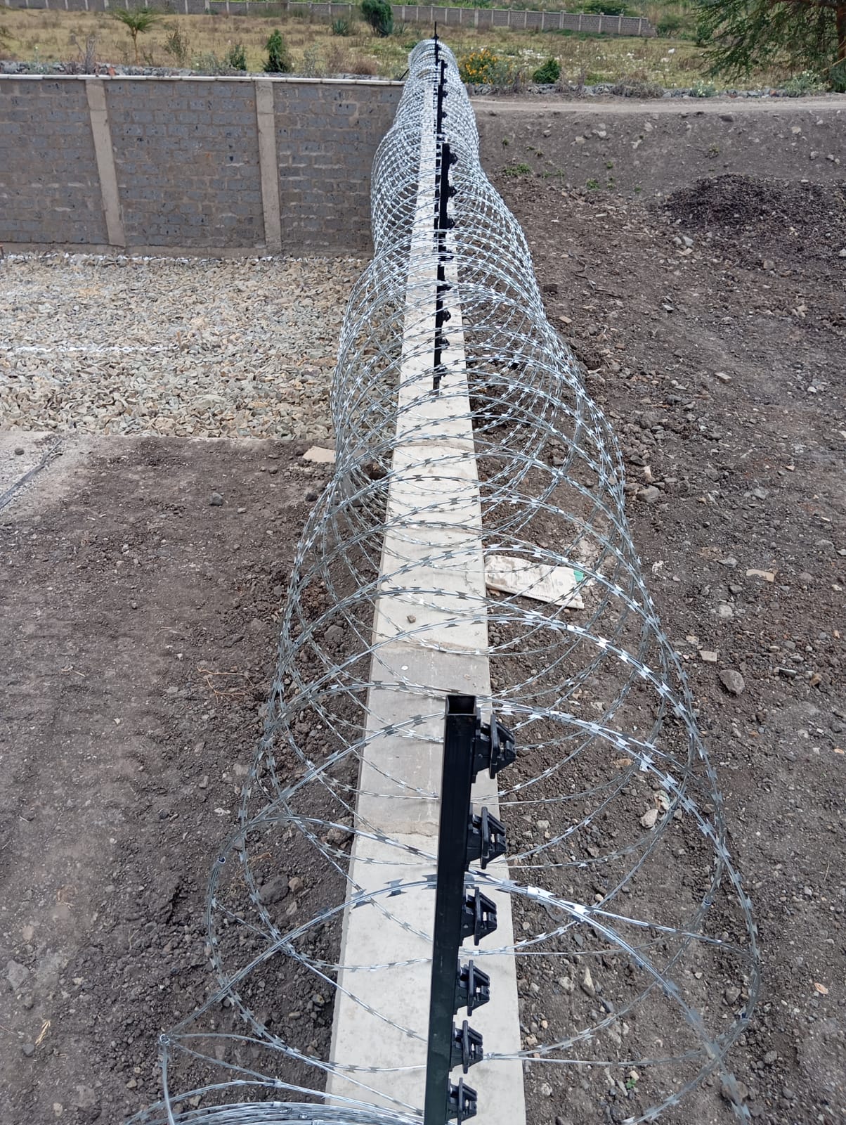 Razor wire security installation by Fence Volt Technologies