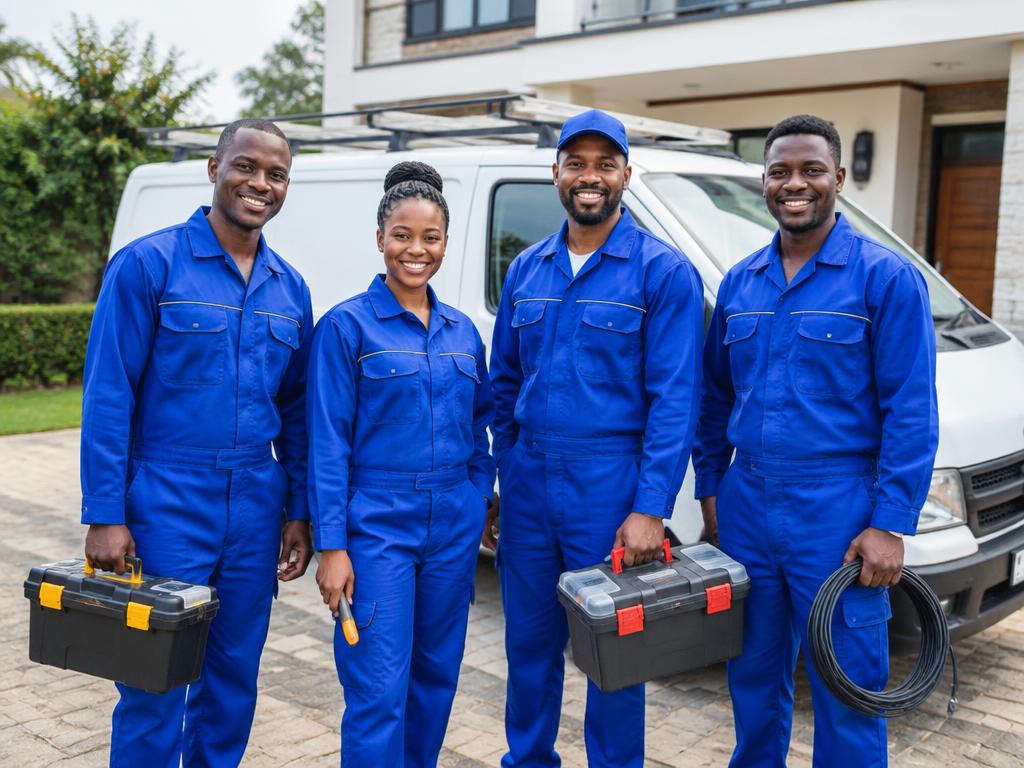 Fence Volt installation team ready for a job
